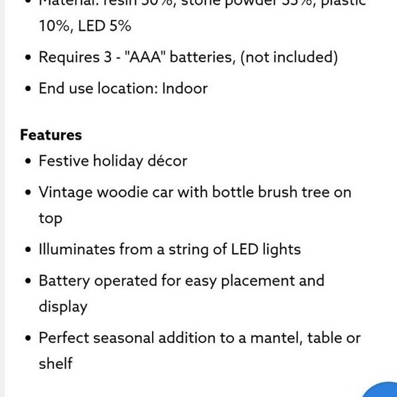 Woodie car & tree led table decoration Christmas tree Xmas holiday winter decor - Picture 6 of 7